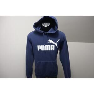 Puma Hoodie Blue Athletic Cotton Blend Performance Mens Sz Small